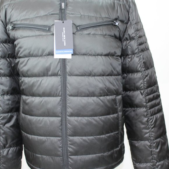 NWT Marc New York Men's Jacket XL Black Packable Faux Down Puffer Grymes Light - Picture 8 of 11
